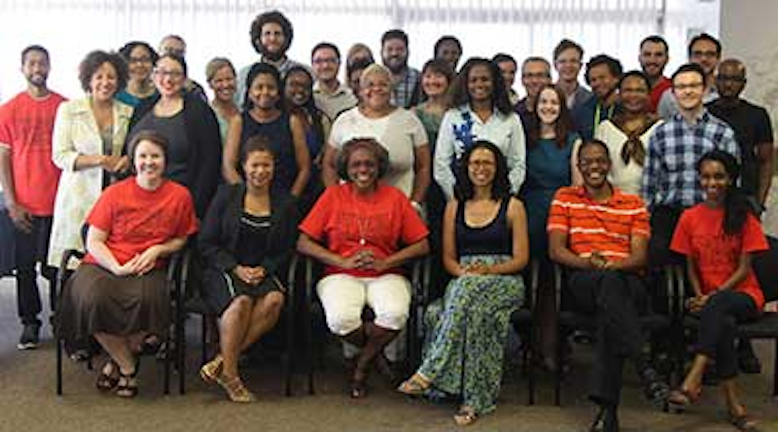 The participants and scholars of HBW’s 2015 NEH Summer Institute “Black Poetry After the Black Arts Movement” gathered for a group photo.