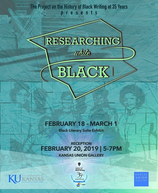 The poster for the 2019 Black Literary Suite: Researching While Black