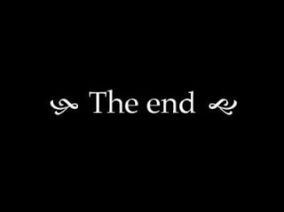 Black background with the words 'The End' in white lettering, centered in the middle of the screen.