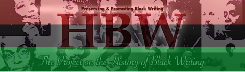 "History of Black Writing poster"