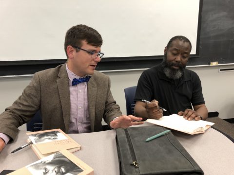 "Crank and Randall Kenan at Oxford, Mississippi during book signing tour April 2019"