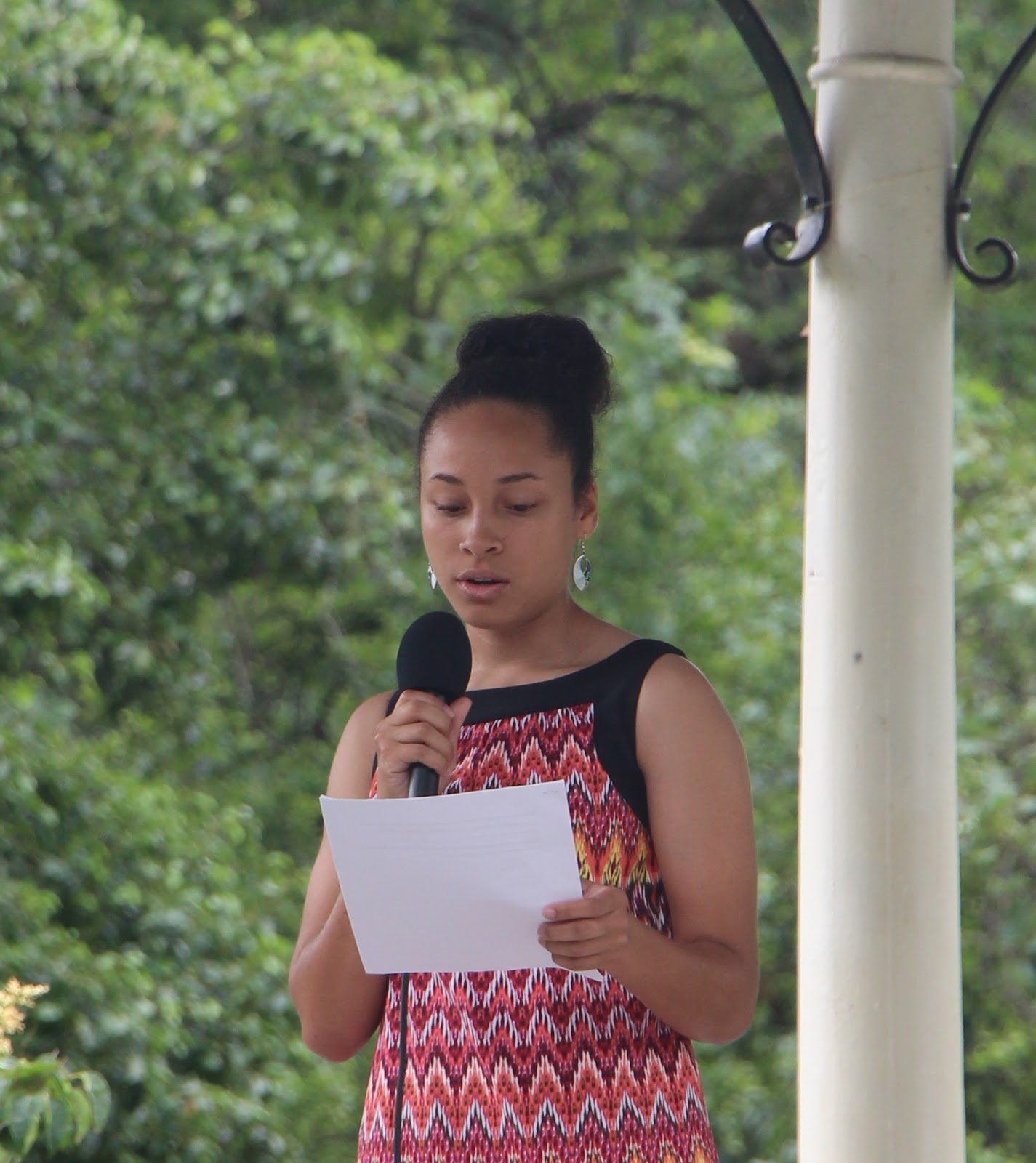 "Crystal reading from the Eliza manuscript in June 2015"