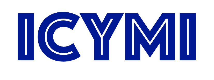 logo of ICYMI in blue