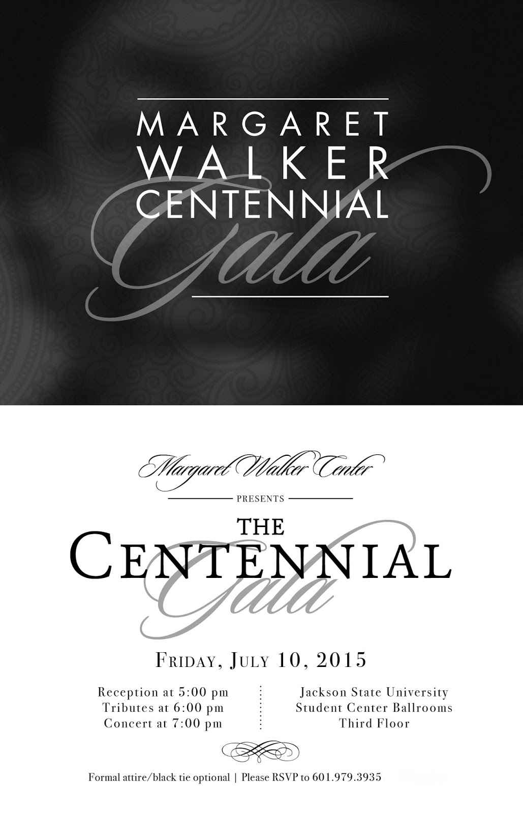 "Margaret Walker Centennial Gala invitation"