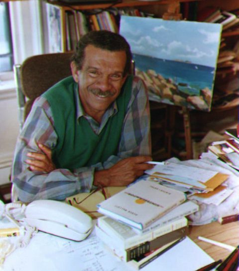 "A younger picture of Derek Walcott"