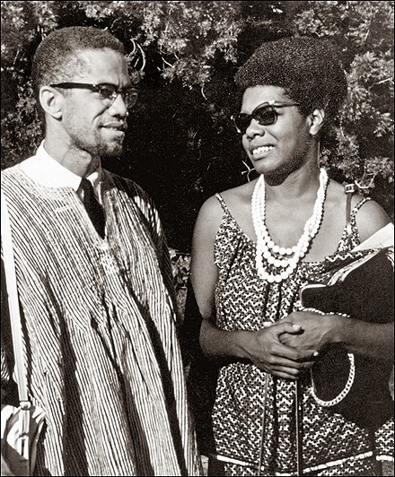 "Maya Angelou and Malcolm X"