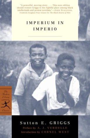 "Cover of the book 'Imperium in Imperio' by Sutton E. Griggs"