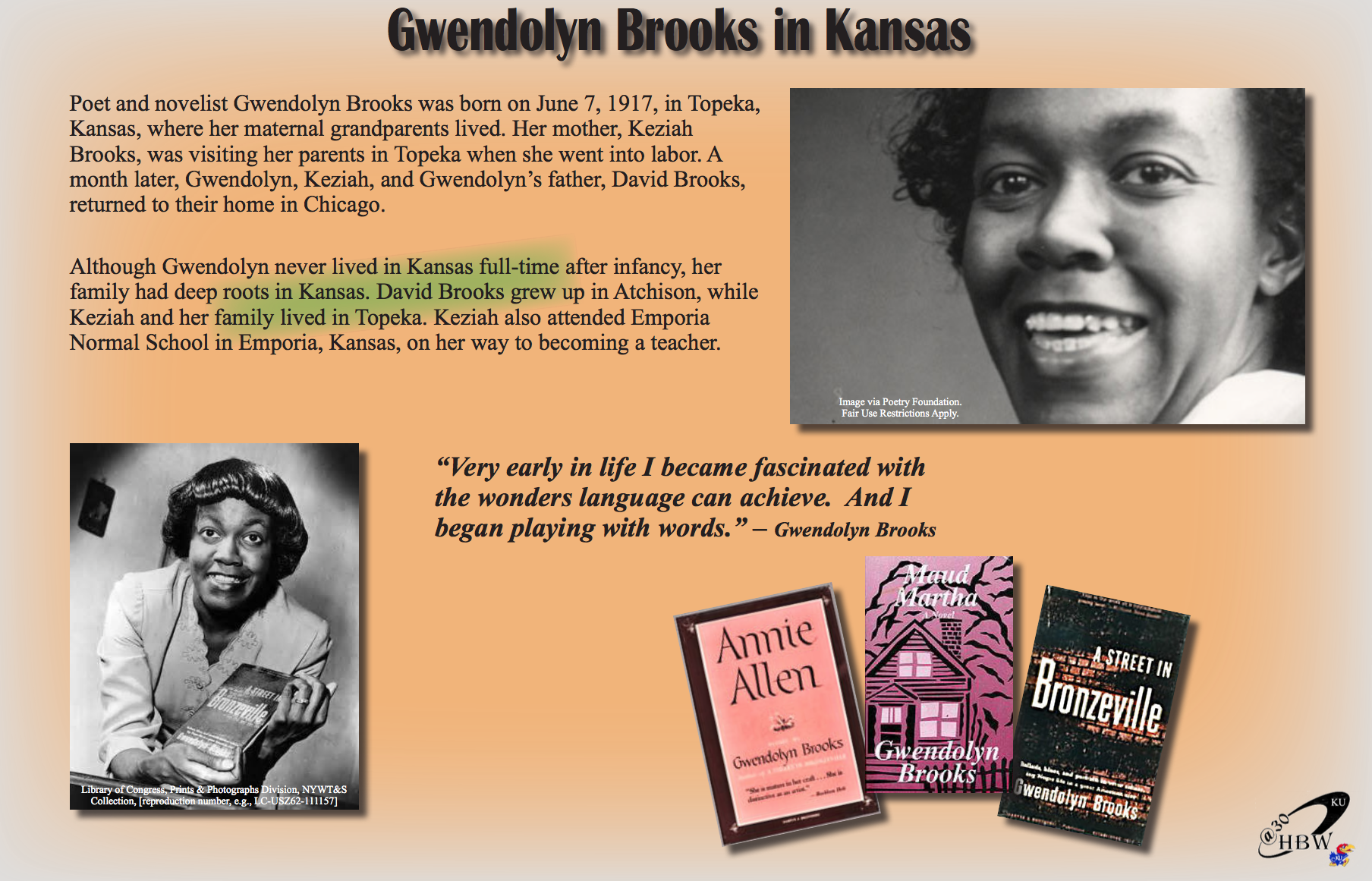 "Poster for Gwendolyn Brooks"