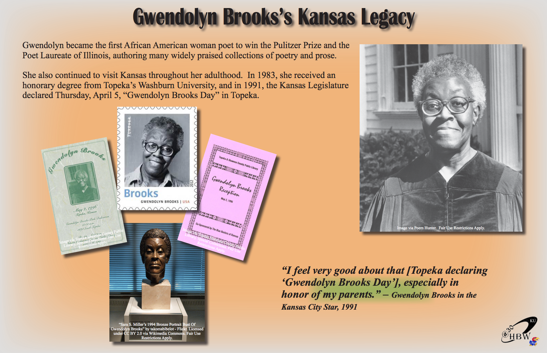 "poster for Gwendolyn Brook's Kansas Legacy"