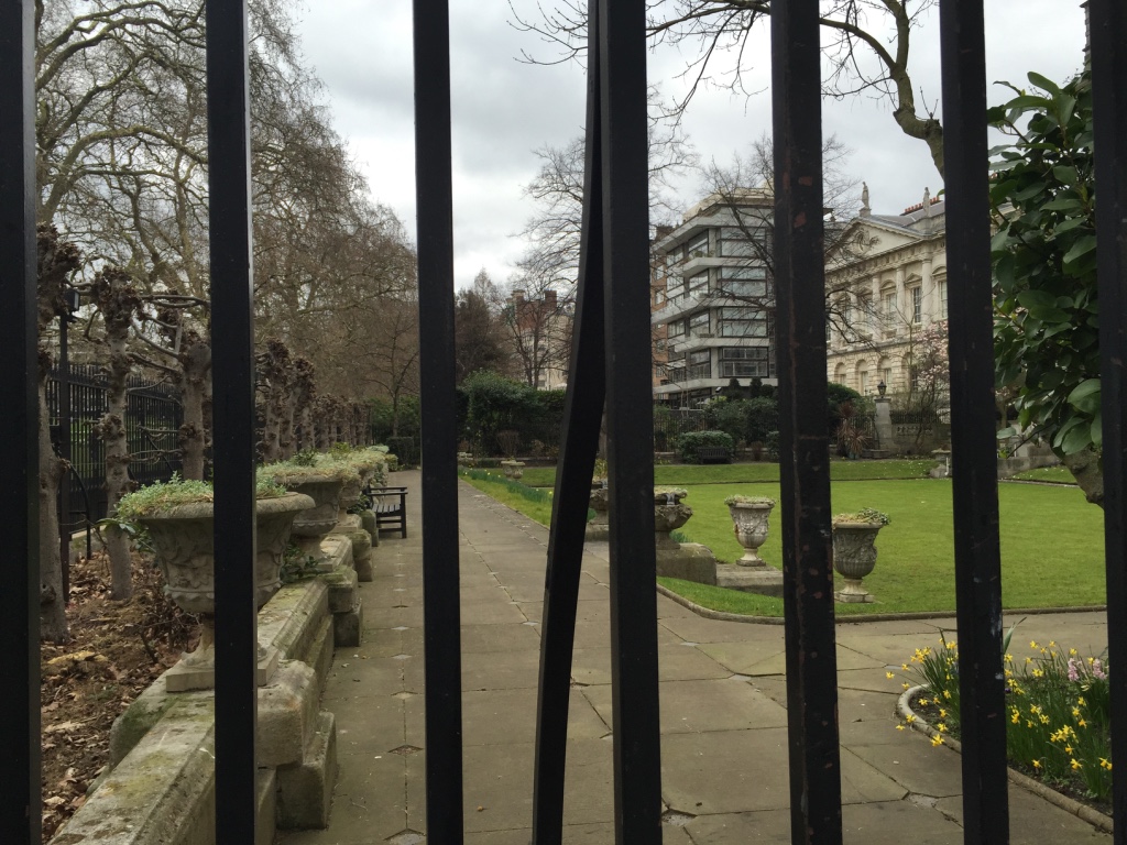 Lancaster estate through gates