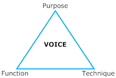 "A graphic representing the Voice triangle"