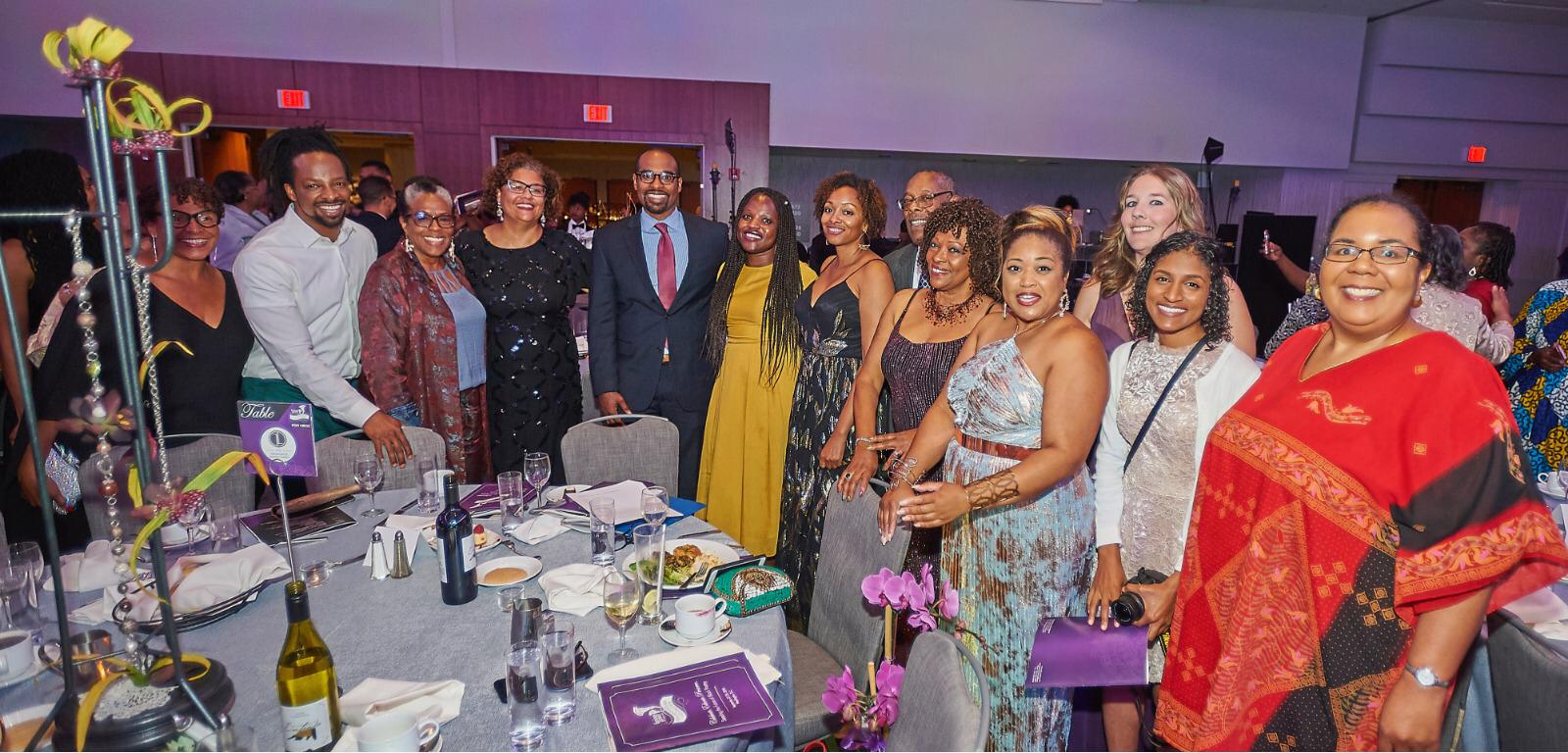 "Jericho Brown, Maryemma Graham, Andrew Mellon Foundation President Elizabeth Alexander , Rance Bailey-Graham, Portia Owusu, Ayesha Hardison, John Edgar Tidwell, Rita Dove, DaMaris Hill, Lacey McAfee, Mona Ahmed, and Darryl Lynn Dance."