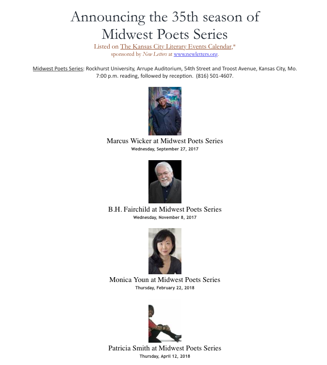 "Midwest Poet Series poster"