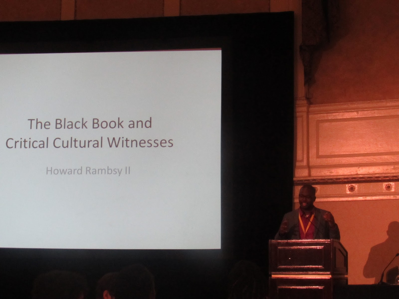 presentation of The Black Book and Critical Cultural Witnesses