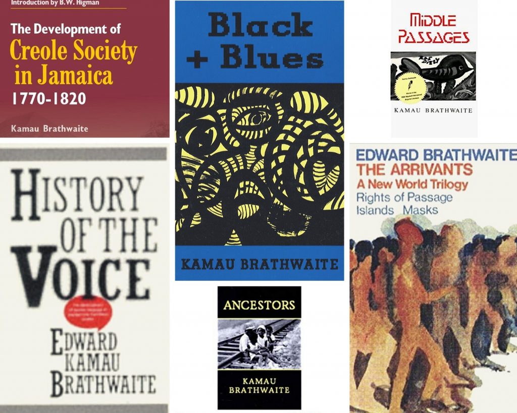 "Covers of Kamau Braithwaite's books"