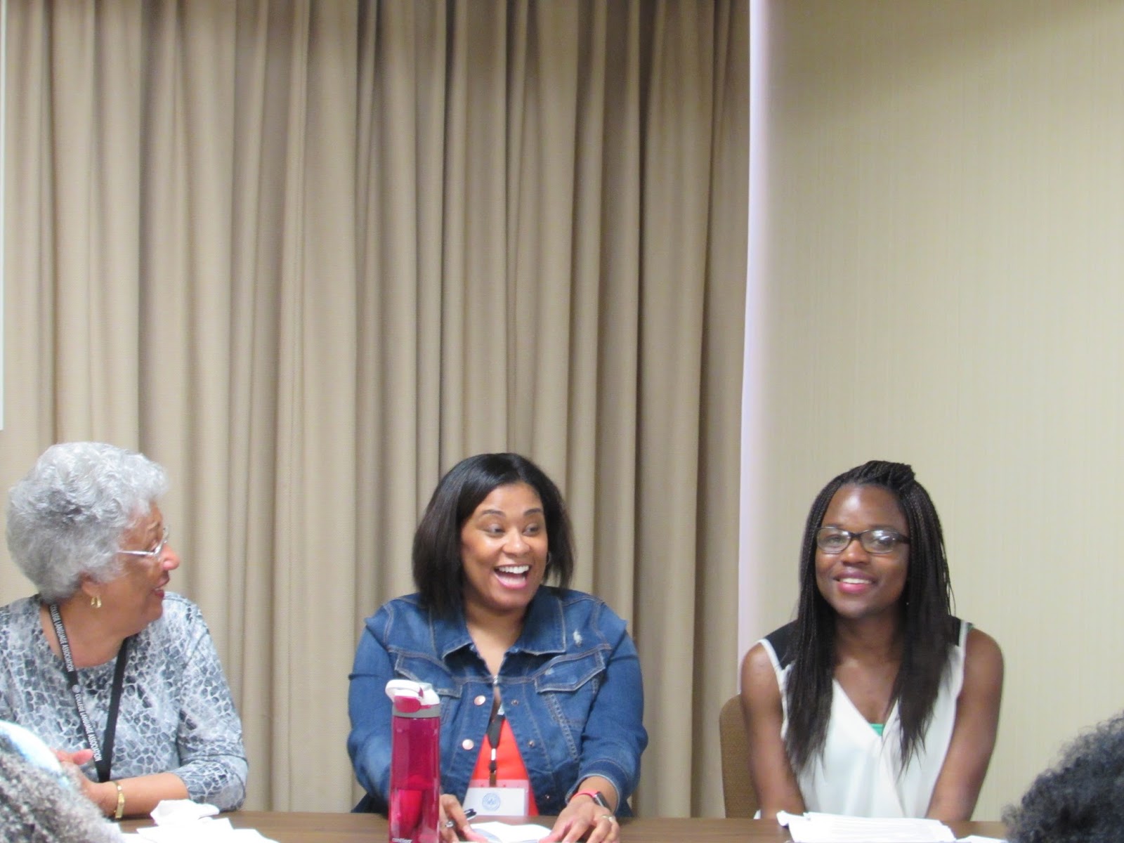 "Chair Daryl Dance, Orrieann Florious (Howard University), and Portia Owusu (University of London)"