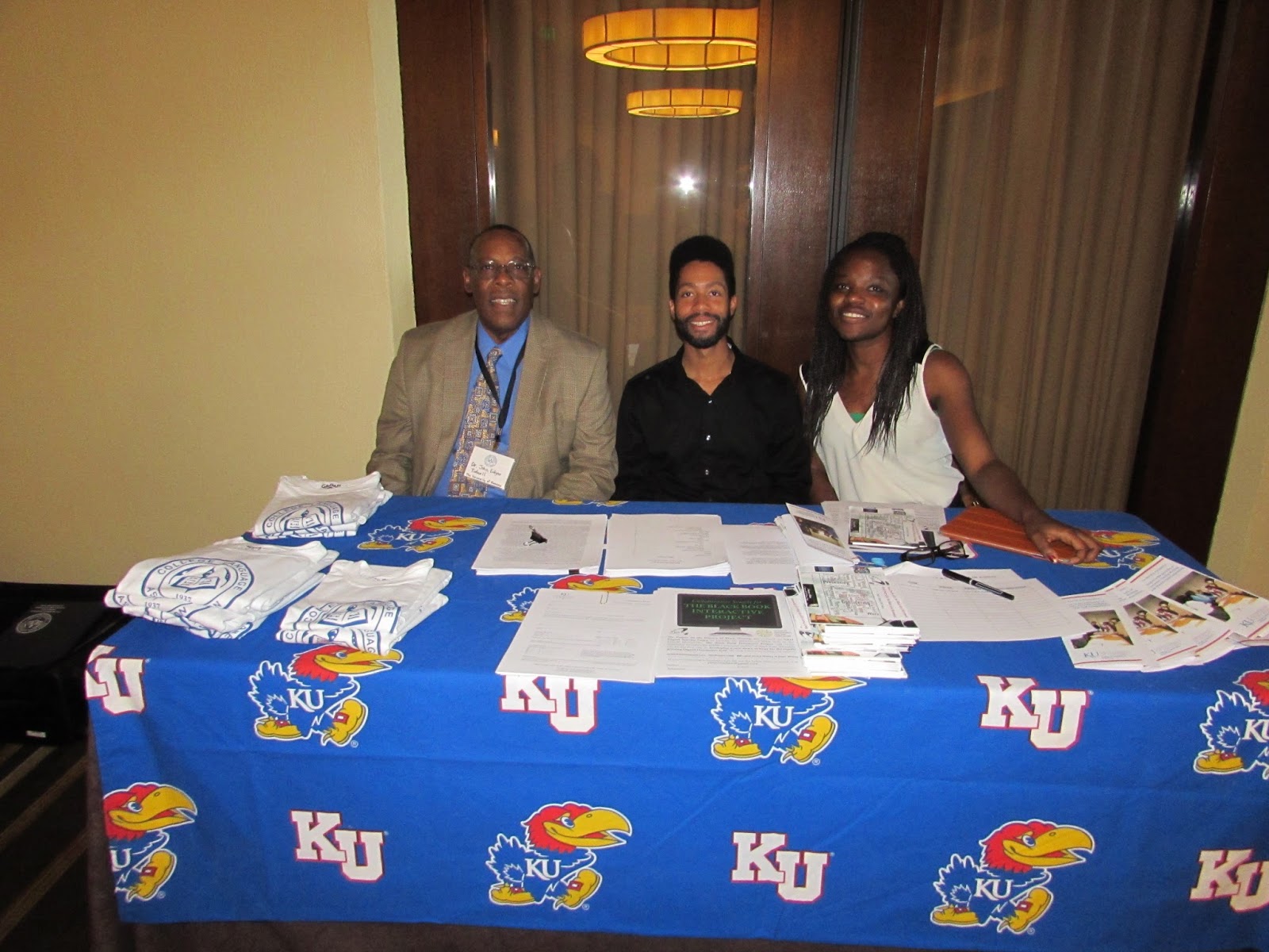 "John Edgar Tidwell (University of Kansas), Matthew Broussard, and Portia Owusu"