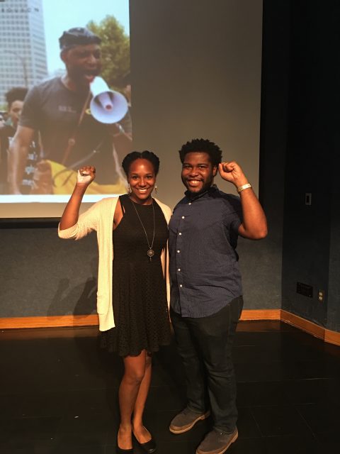 "Anthony Boynton posing with a woman"