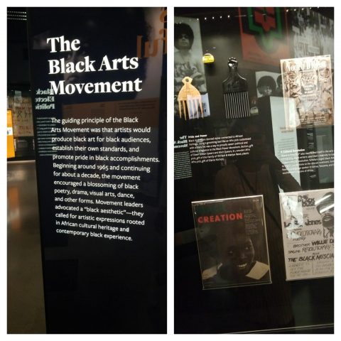 "A portion of The Black Arts Movement exhibit."