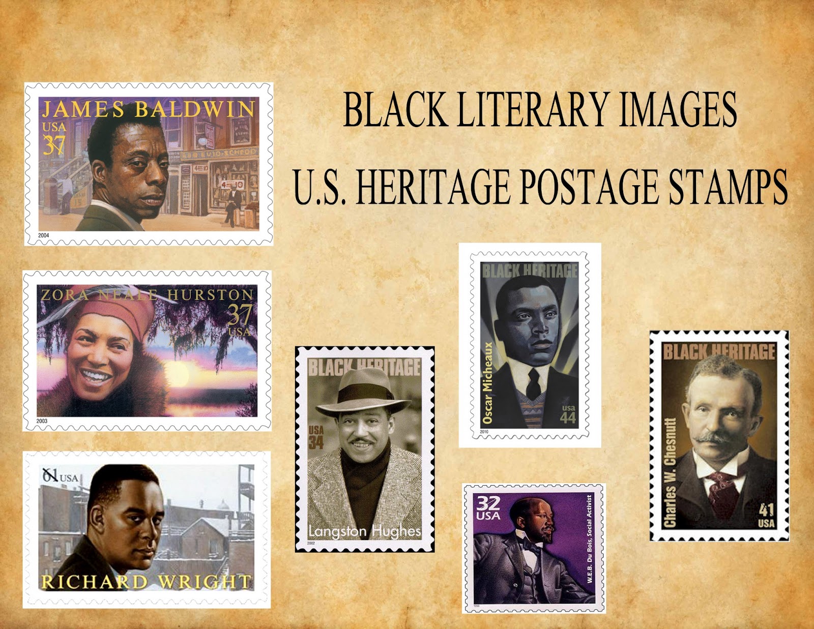 Black Literary Images U.S. Heritage Postage Stamps