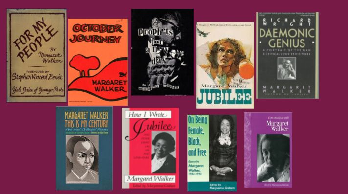 "A collection of book covers of the books written by Margaret Walker"