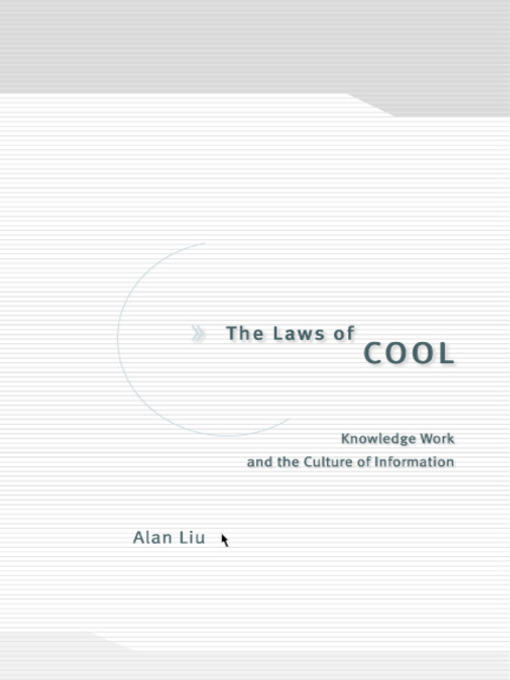 "Cover of the book 'The Laws of Cool' by Alan Liu"