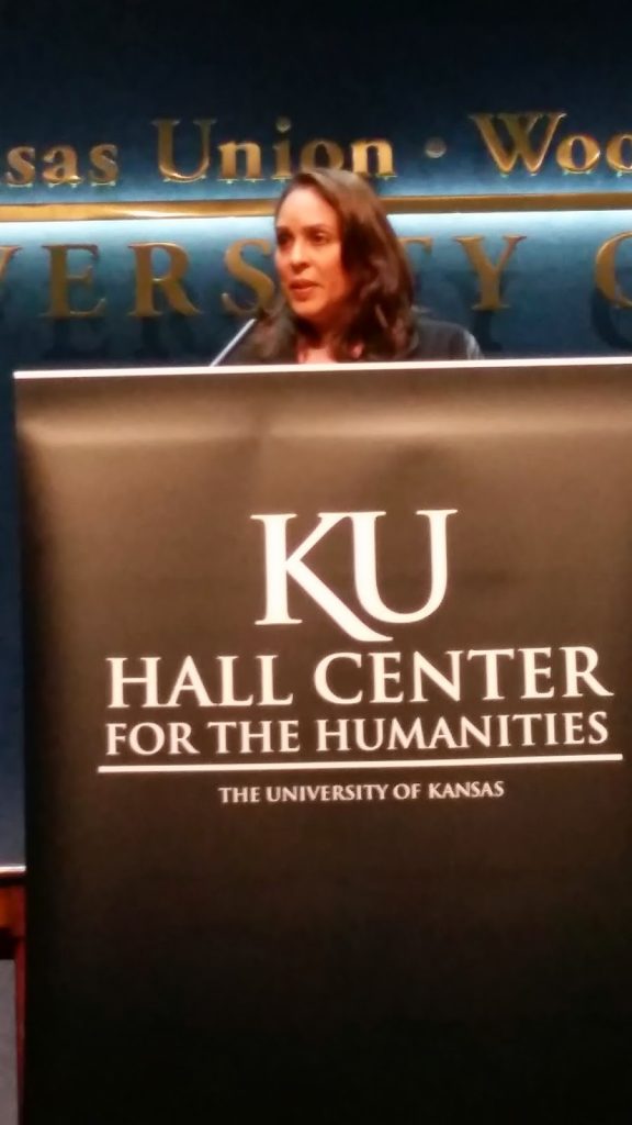 "Former U.S. Poet Laureate Natasha Trethewey speaking at the Hall Center for the Humanities 2014-2015 Humanities Lecture Series"