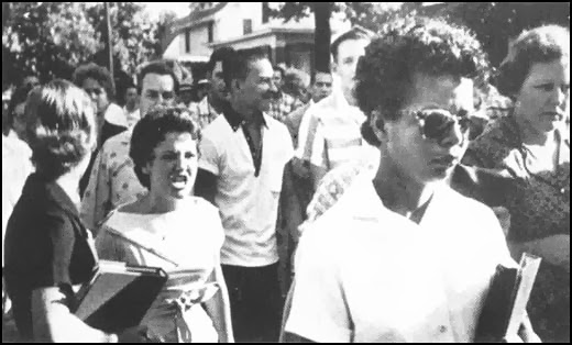 "De-segregation gathering at Little Rock, Arkansas 1957"