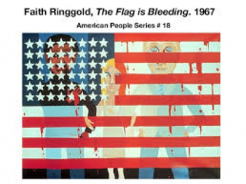 "Faith Ringgold, The Flag is Bleeding. 1967"