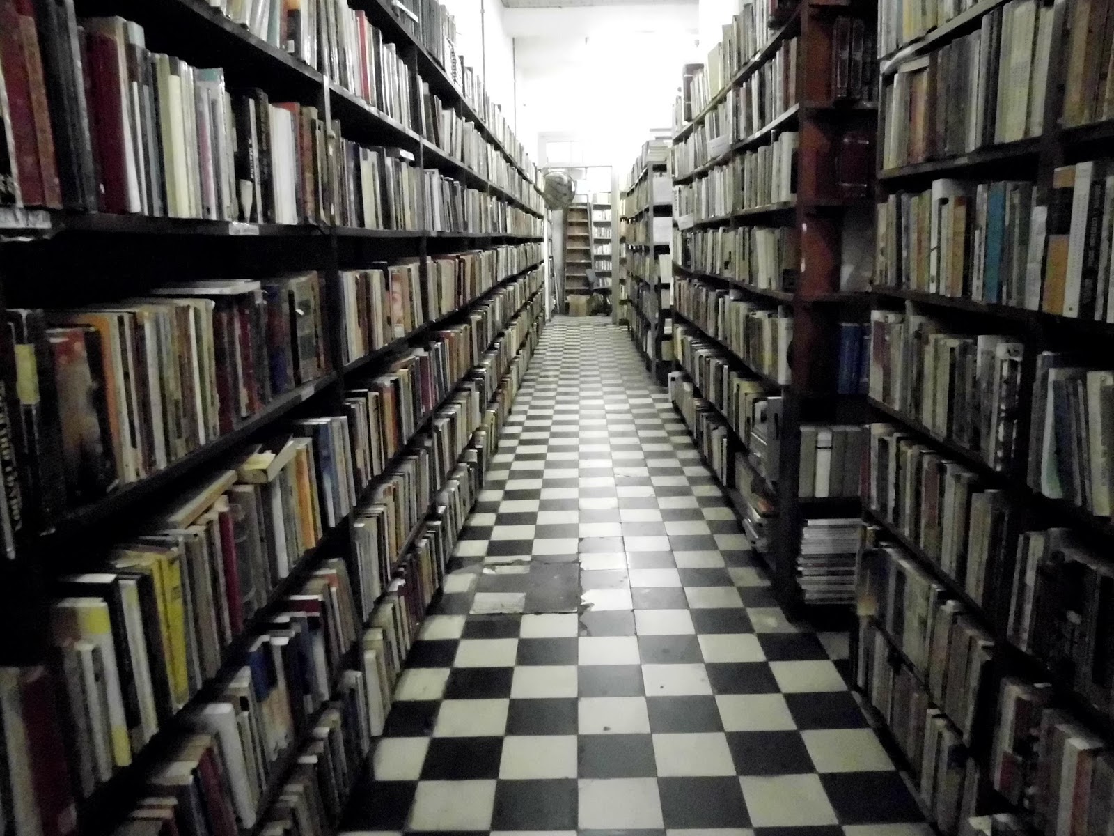 "A library corridor"