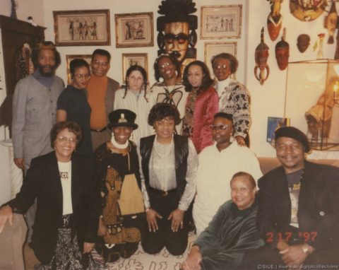 "Group portrait of the EBR Writers Club in 1997."