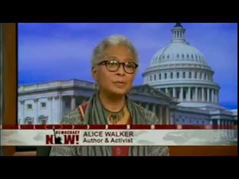 "Alice Walker interviewing on TV"