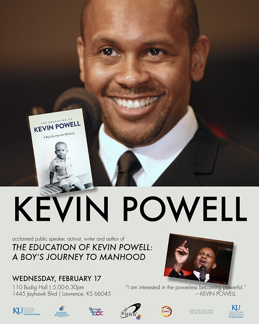 Event poster for Kevin Powell's talk.