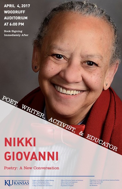 Poster for “Poetry: A New Conversation with Nikki Giovanni."