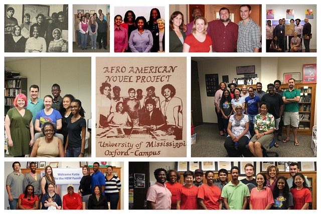 Collage of images showing Project on the History of Black Writing staff  and affiliates from over the years.